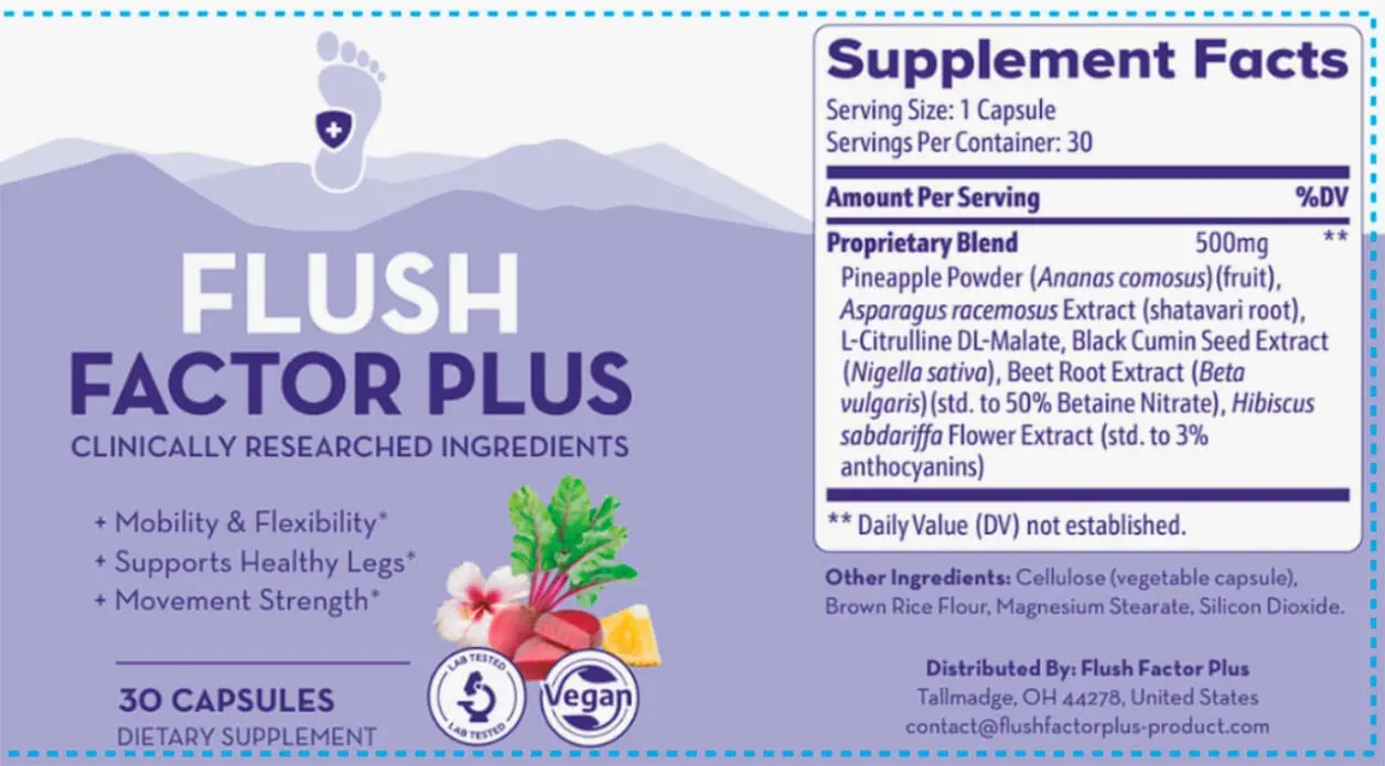 flush factor plus ingredients